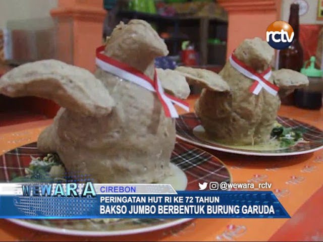 Peringatan HUT RI Ke 72 Tahun, Bakso Jumbo Berbentuk Burung Garuda