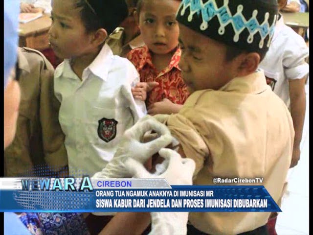 Orang Tua Ngamuk Anaknya Di Imunisasi Campak & Rubella, Tidak Sedikit Siswa Kabur Dari Jendela Dan Proses Imunisasi Dibubarkan