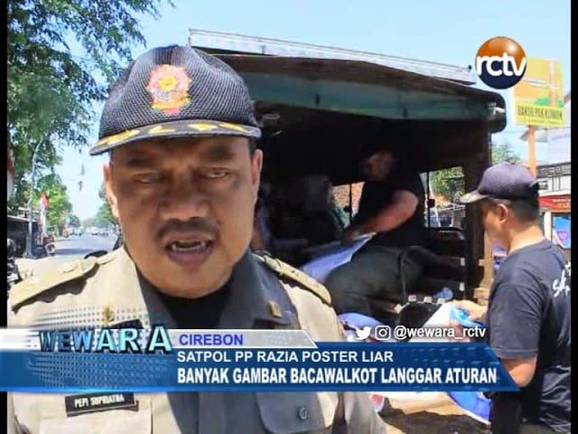 Satpol PP Razia Poster Liar, Banyak Gambar Bacawalkot Langgar Aturan