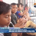 Asyik, Anak-Anak Bermain Internet Grartis Di Balai Desa Japura Bakti