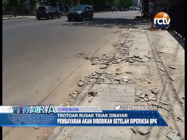 Trotoar Rusak, Pembayaran Akan Diberikan Setelah Diperiksa BPK