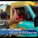 Lahan Garapan Ditimbun Tanah, Petani Hadang Truk Muatan Material Proyek