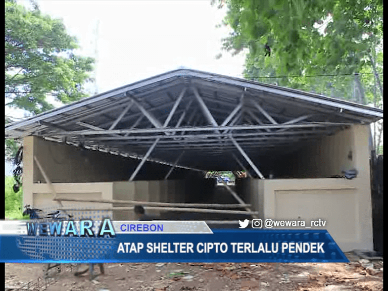 Atap Shelter PKL Cipto Terlalu Pendek