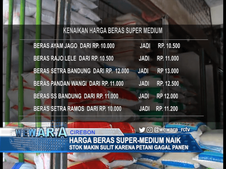 Harga Beras Super-Medium Naik