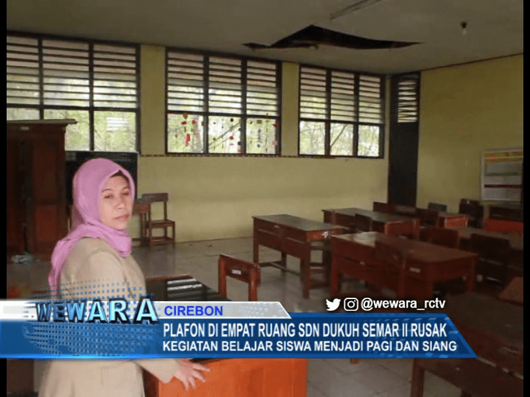 Plafon di Empat Ruang SDN Dukuh Semar II Rusak