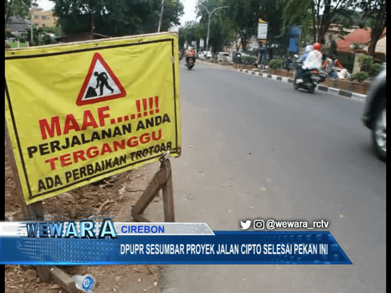 DPUPR Sesumbar Proyek Jalan Cipto Selesai Pekan Ini