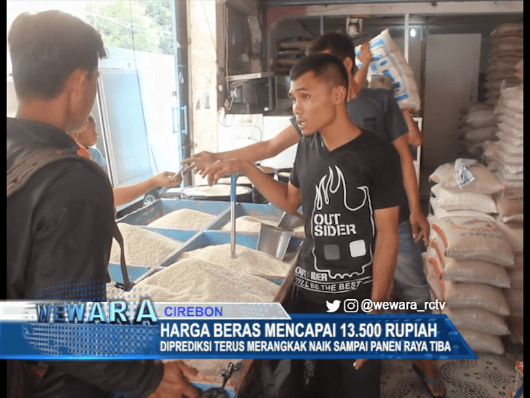 Harga Beras Mencapai 13.500 Rupiah per Kg