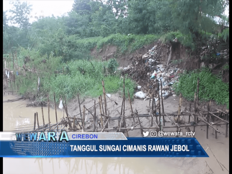 Tanggul Sungai Cimanis Rawan Jebol