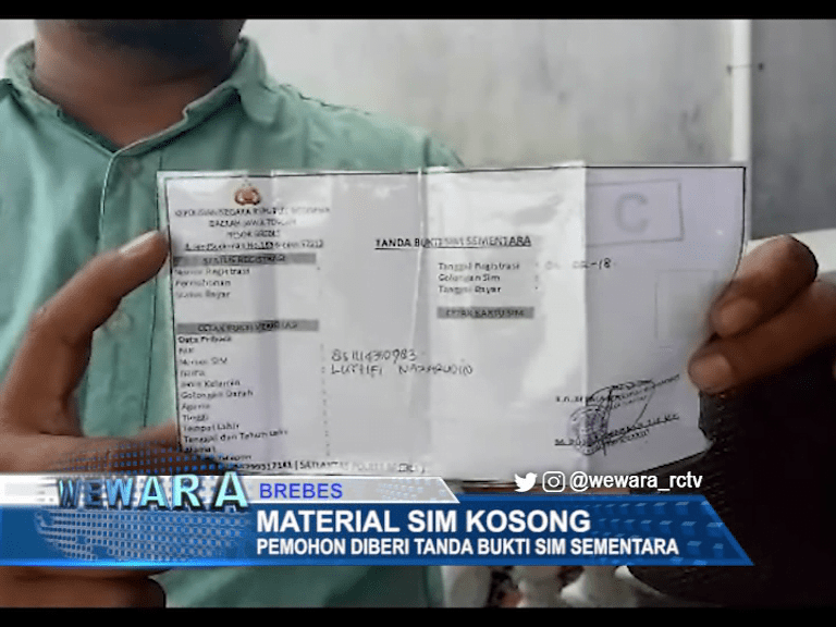 Material SIM Kosong, Pemohon Diberi Tanda Bukti Sim Sementara