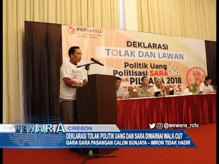 Deklarasi Tolak Politik Uang dan Sara Diwarnai Walk Out