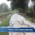 Tanggul Sungai Cimanis Rawan Jebol