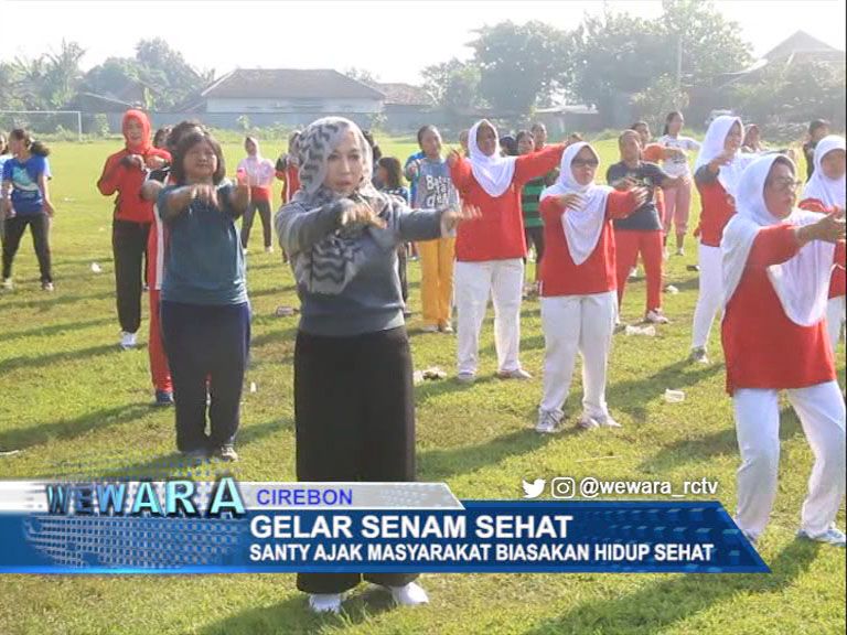 Gelar Senam Sehat Santy Ajak Masyarakat Biasakan Hidup Sehat