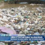 Limbah Styrofoam Sumbat Saluran Irigasi