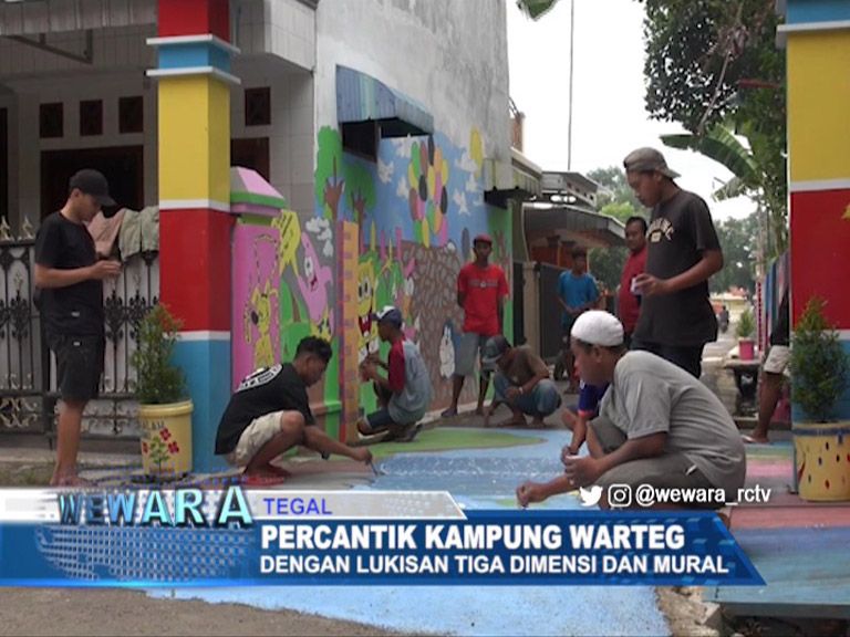 Percantik Kampung Warteg Dengan Lukisan Tiga Dimensi Dan Mural