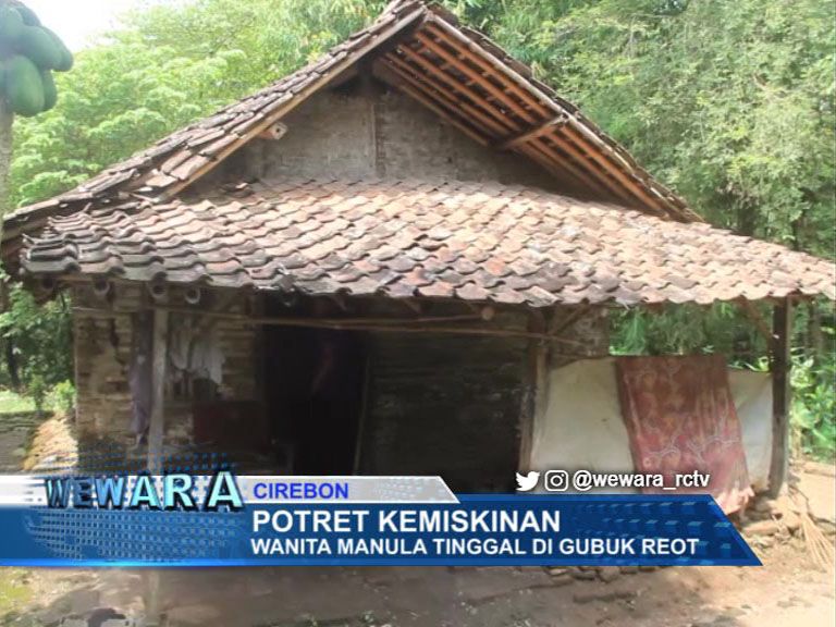 Potret Kemiskinan, Wanita Manula Tinggal Di Gubuk Reot