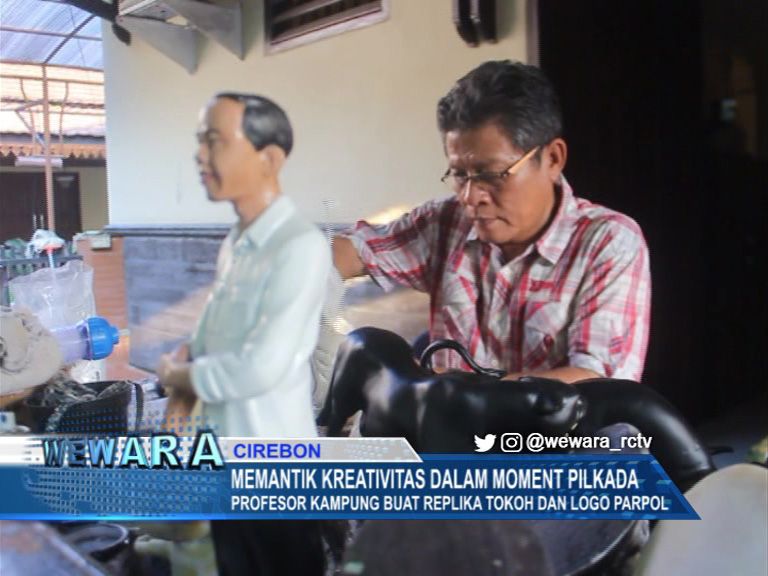 Profesor Kampung Buat Replika Tokoh Dan Logo Parpol