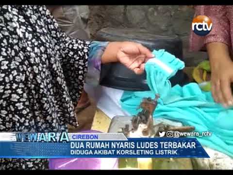 Dua Rumah Nyaris Ludes Terbakar Diduga Akibat Korsleting Listrik