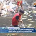 Sungai Kotor Dijadikan Arena Bermain, Limbah Sampah Ancam Kesehatan Anak-Anak