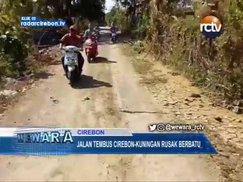 Jalan Tembus Cirebon-Kuningan Rusak Berbatu