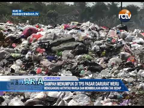 Sampah Menumpuk Di TPS Pasar Darurat Weru