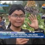 Gelar Festival Kaligua, Warga Arak Gunungan Di Lereng Kaki Gunung Slamet