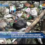 Sampah Menumpuk Di Sungai Cipager