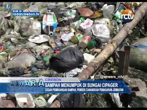 Sampah Menumpuk Di Sungai Cipager