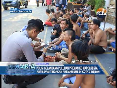 Polisi Gelandang Puluhan Preman Ke Mapolresta