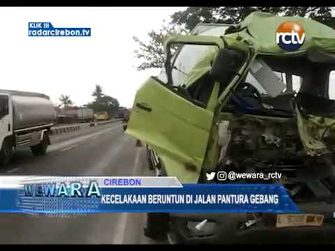 Kecelakaan Beruntun Di Jalan Pantura Gebang