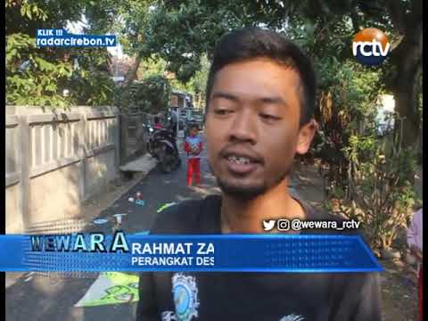 Aspal Jalan Di Desa Getrakmoyan Jadi Media Melukis