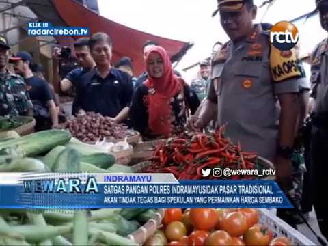 Satgas Pangan Polres Indramayu Sidak Pasar Tradisional