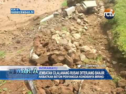 Jembatan Cilalanang Rusak Diterjang Banjir