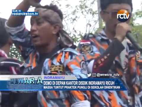 Demo Di Depan Kantor Disdik Indramayu Ricuh