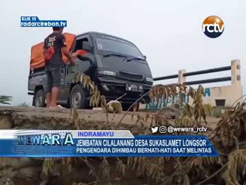 Jembatan Cilalanang Desa Sukaslamet Longsor