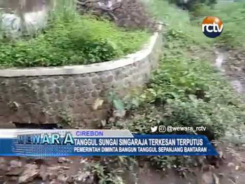 Tanggul Sungai Singaraja Terkesan Terputus