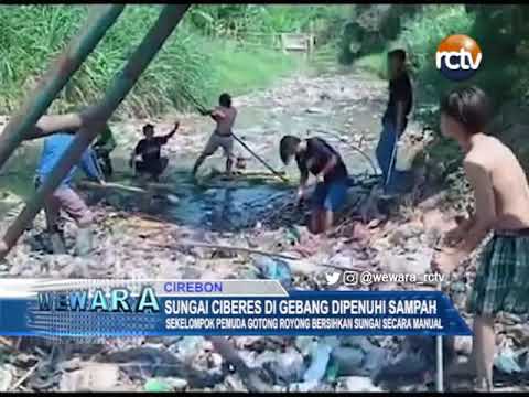 Sungai Ciberes Di Gebang Dipenuhi Sampah