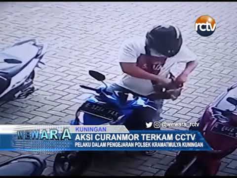 Aksi Curanmor Terekam CCTV