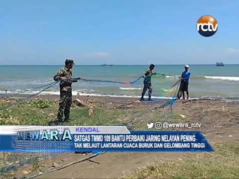 Satgas TMMD 109 Bantu Perbaiki Jaring Nelayan Pening