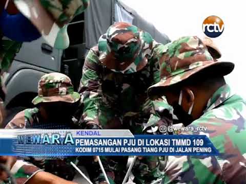 Pemasangan PJU di Lokasi TMMD 109