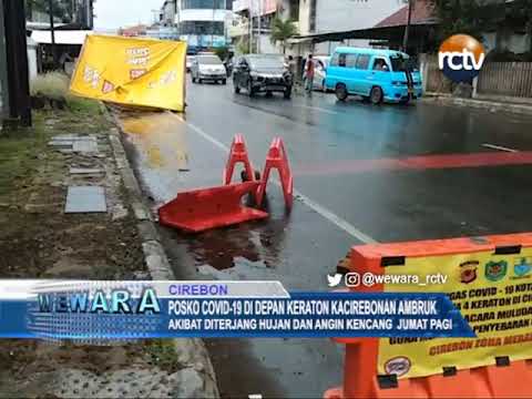 Posko Covid-19 di Depan Keraton Kacirebonan Ambruk