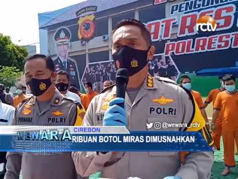 Ribuan Botol Miras Dimusnahkan