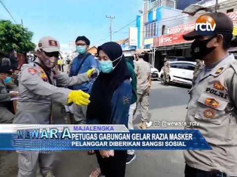 Petugas Gabungan Gelar Razia Masker