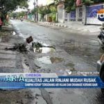 Kualitas Jalan Rinjani Mudah Rusak