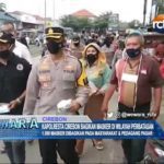 Kapolresta Cirebon Bagikan Masker di Wilayah Perbatasan