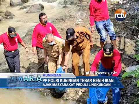 PP Polri Kuningan Tebar Benih Ikan