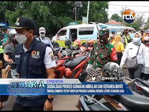 Sosialisasi Prokes Gunakan Ambulan dan Keranda Mayat