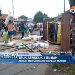 Truk Seruduk 3 Rumah