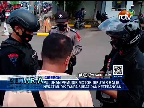 Puluhan Pemudik Motor Diputar Balik