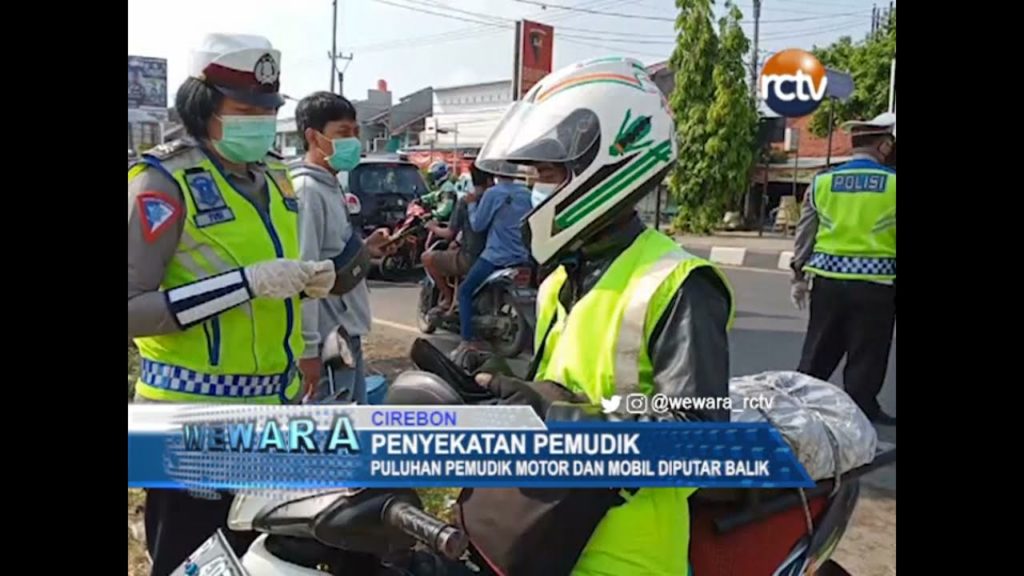 Puluhan Pemudik Motor Dan Mobil Diputar Balik