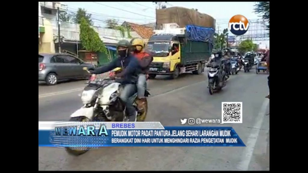 Pemudik Motor Padati Pantura Jelang Sehari Larangan Mudik